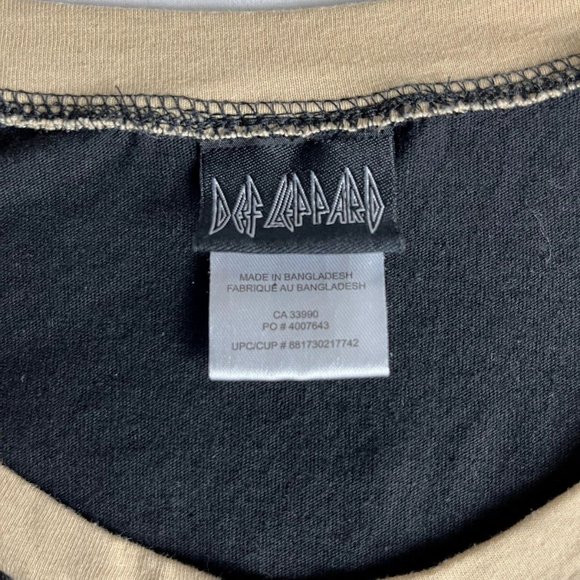 Def Lepperd T-Shirt Women's Size 2X Black/Yellow Crew Neck Graphic Raglan Sleeve - Picture 12 of 14